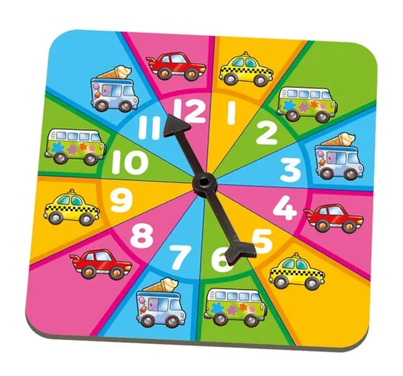 Colourful number spinner from Times Tables Heroes by Orchard Toys Ireland
