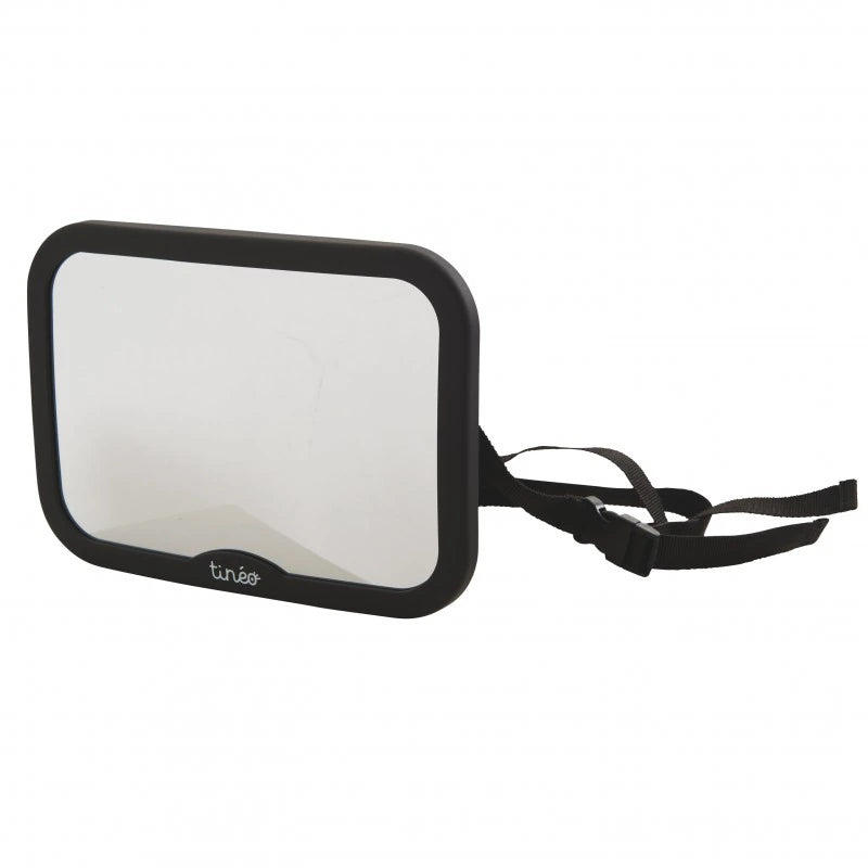 Tinéo Backseat Mirror with black frame and adjustable mounting straps