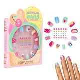 TOPModel Artificial Nails And Deco Stone Set CANDY GLAM with boxed set, loose nails, nail gems sheet and hand display