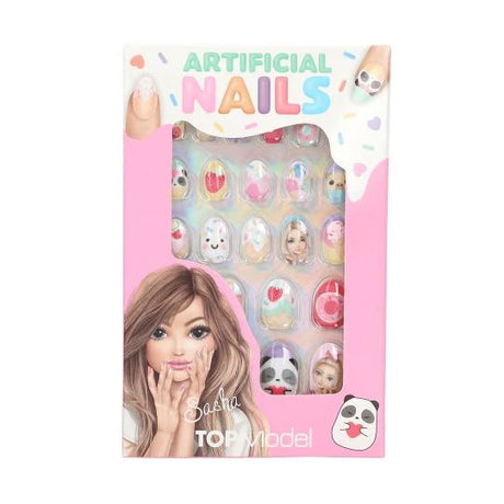 TOPModel Artificial Nails CANDY GLAM front view in pink retail box