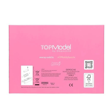 Back panel of TOPModel Big Jewellery Box With Code And Sound MUSIC with product labels and safety markings