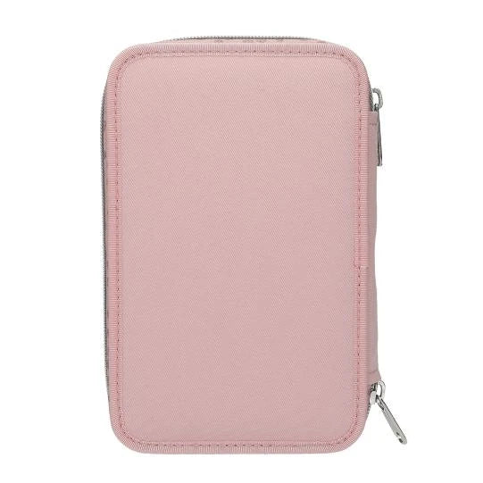 TOPModel Double Pencil Case DOTS plain pink back view