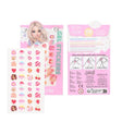 TOPModel Gel Nail Stickers CANDY GLAM Candy design sheet with front and back packaging