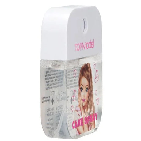 TOPModel Hand and Nail Care Spray compact bottle side angle with cherry motif in Ireland.