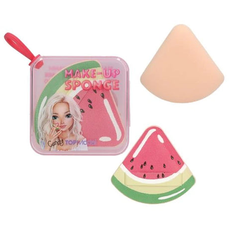 TOPModel Make Up Sponge CANDY GLAM with clear storage box, watermelon design sponge and plain sponge reverse