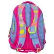 TOPModel Schoolbackpack FLASH back view showing pink shoulder straps and small blue pocket 