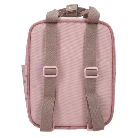 TOPModel Small Backpack DOTS back view with carry handle and adjustable shoulder straps