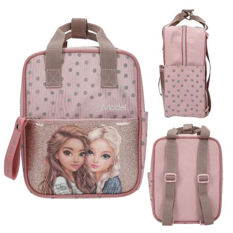 TOPModel Small Backpack DOTS showing front, side, top and back views