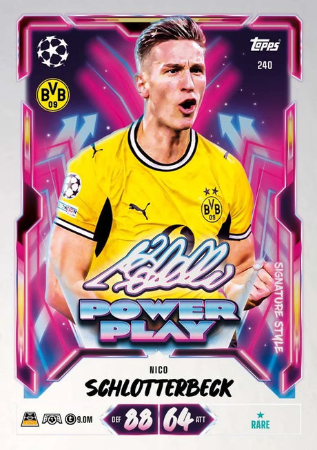 Topps Match Attax 2026/27 Nico Schlotterbeck Borussia Dortmund Power Play card