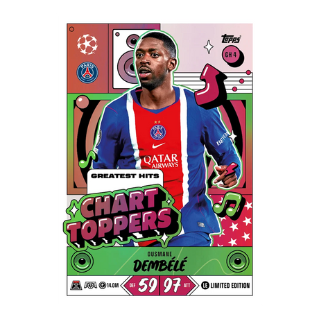 Topps Match Attax 2026/27 Ousmane Dembélé Greatest Hits Chart Toppers Limited Edition card