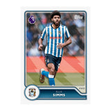Ellis Simms Coventry City Premier League card in blue and white striped kit