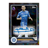 Topps Premier League Frank Lampard Chelsea autograph card with blue signature and numbered 8 of 10 marking