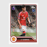 JJ Gabriel Manchester United rookie trading card in red home kit