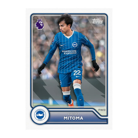 Kaoru Mitoma Brighton Premier League card in blue home kit