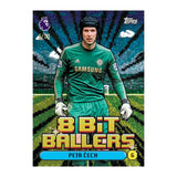 Petr Cech 8 Bit Ballers Chelsea card in green goalkeeper kit with pixel football graphics