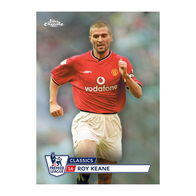 Roy Keane Chrome Classics Premier League card in Manchester United red kit