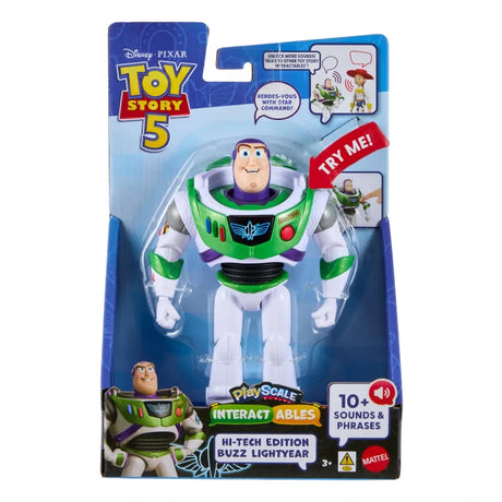 Disney Pixar Toy Story 5 Interactables Buzz Lightyear figure in retail packaging