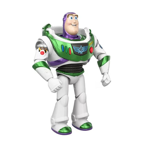 Toy Story 5 Interactables Buzz Lightyear figure shown from the opposite three quarter angle