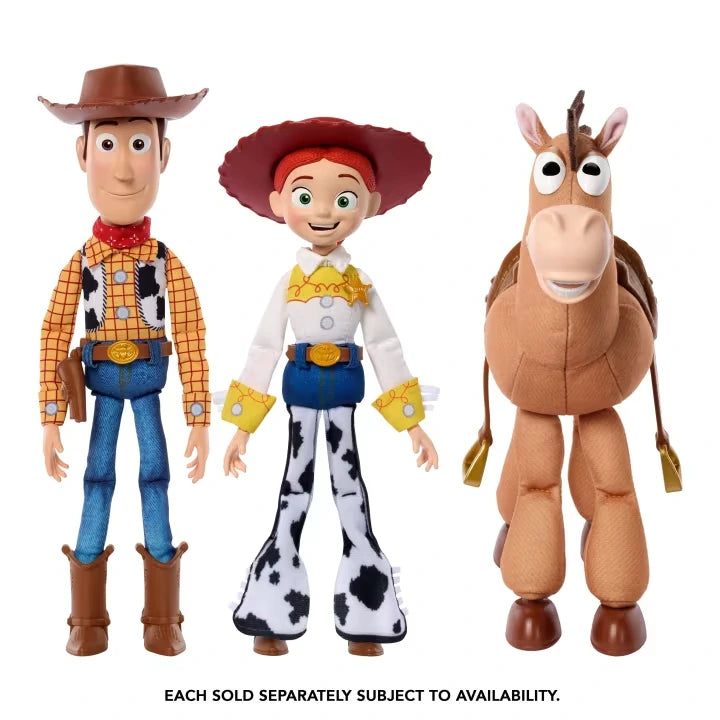 Toy Story 5 Jessie standing between Woody and Bullseye