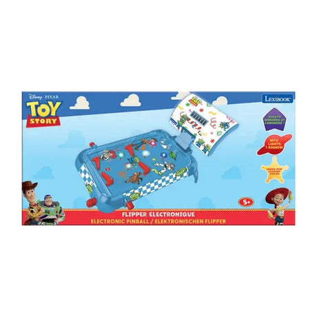 Lexibook Toy Story electronic table pinball retail box with Woody, Buzz Lightyear and Jessie artwork