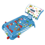 Lexibook Toy Story electronic table pinball with blue playfield, red flippers and digital score display