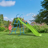 Child using the TP 8ft 2.2m Ripple Wavy Slide and Stepset outdoors