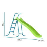 TP 8ft 2.2m Ripple Wavy Slide and Stepset in a side product view on a white background