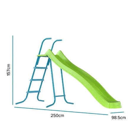 TP 8ft 2.2m Ripple Wavy Slide and Stepset in a side product view on a white background