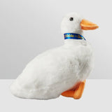 Tractor Ted Dibble The Duck Soft Toy side view showing soft white fabric, orange beak and webbed feet
