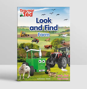 Tractor Ted Look and Find Farm Book cover with tractors and animals – Ireland