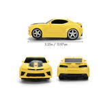 Transformers Bumblebee RC 1:32 Chevrolet Camaro dimensions graphic showing a vehicle length of 13.97 cm.
