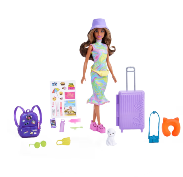 Barbie Travel Doll with Stickers
