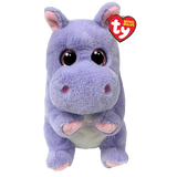 Ty Beanie Bellies Henrietta Hippo plush front view with red TY heart tag