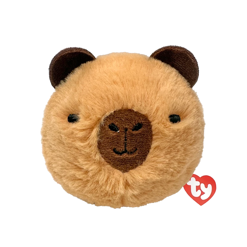 Ty Beanie Bouncers Barry Capybara plush front view with red TY heart tag