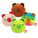 TY Beanie Bouncers Capybara Assortment plush bouncy balls on white background