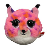 Ty Beanie Bouncers Lex Bobcat plush front view with red TY heart tag at the side