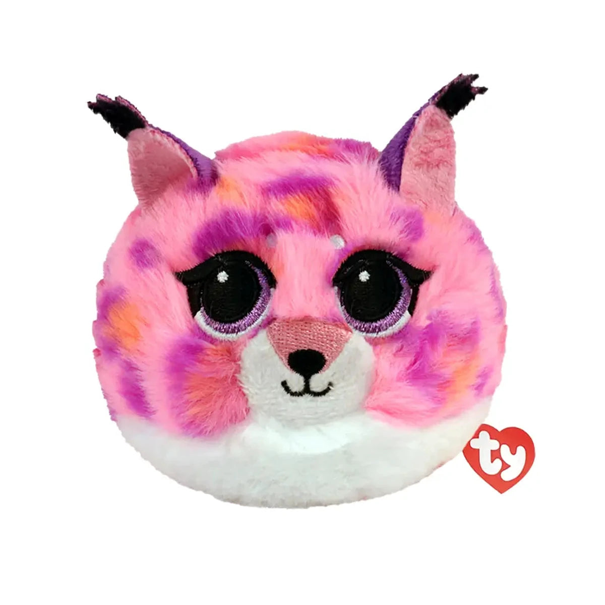 Ty Beanie Bouncers Lex Bobcat plush front view with red TY logo tag