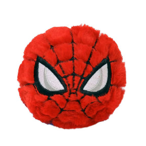 Ty Beanie Bouncers Marvel Spider-Man plush close front view with red face and black web pattern