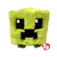 Ty Beanie Bouncers Minecraft Creeper plush front view with red TY heart tag
