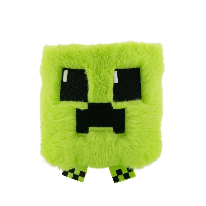 Ty Beanie Bouncers Minecraft Creeper plush front view with small green feet