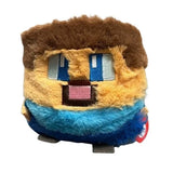 Ty Beanie Bouncers Minecraft Steve plush front view with blue shirt and square face
