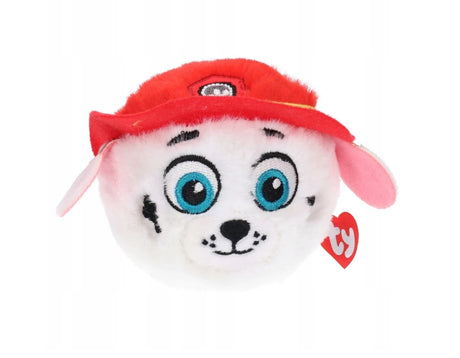 Ty Beanie Bouncers PAW Patrol Marshall plush face with red hat and tag
