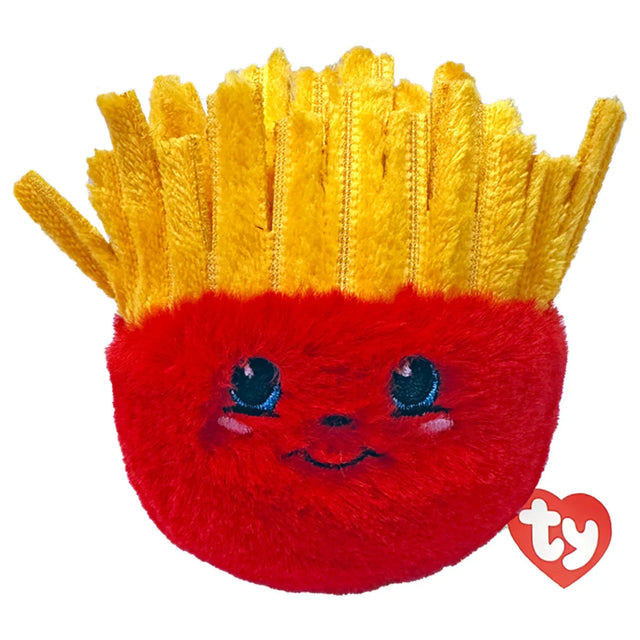 Ty Beanie Bouncers Spuds French Fries plush front view with red TY tag