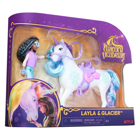 Unicorn Academy Layla & Glacier doll and unicorn in retail pack – Ireland