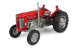Front left view of 1:32 scale Massey Ferguson 65 diecast model with red body – Ireland
