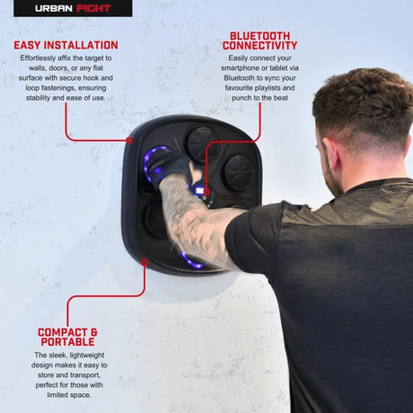 Boxing training machine with Bluetooth, LED pads and easy installation in Ireland