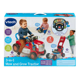 VTech 3-in-1 Mow and Grow Tractor packaging showing three play modes for toddlers – Ireland