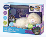 VTech 3-in-1 Starry Skies Sheep Soother box shown from the right with sheep soother and light discs