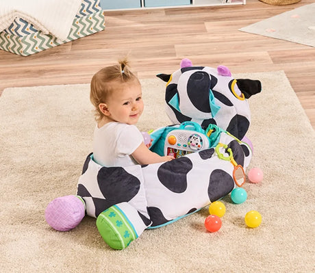 Baby playing inside VTech Moosical Activities Ball Pit cow toy Ireland