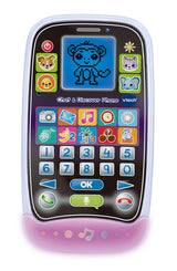 VTech Chat & Discover Phone front view with monkey screen, animal buttons, number buttons and light bar